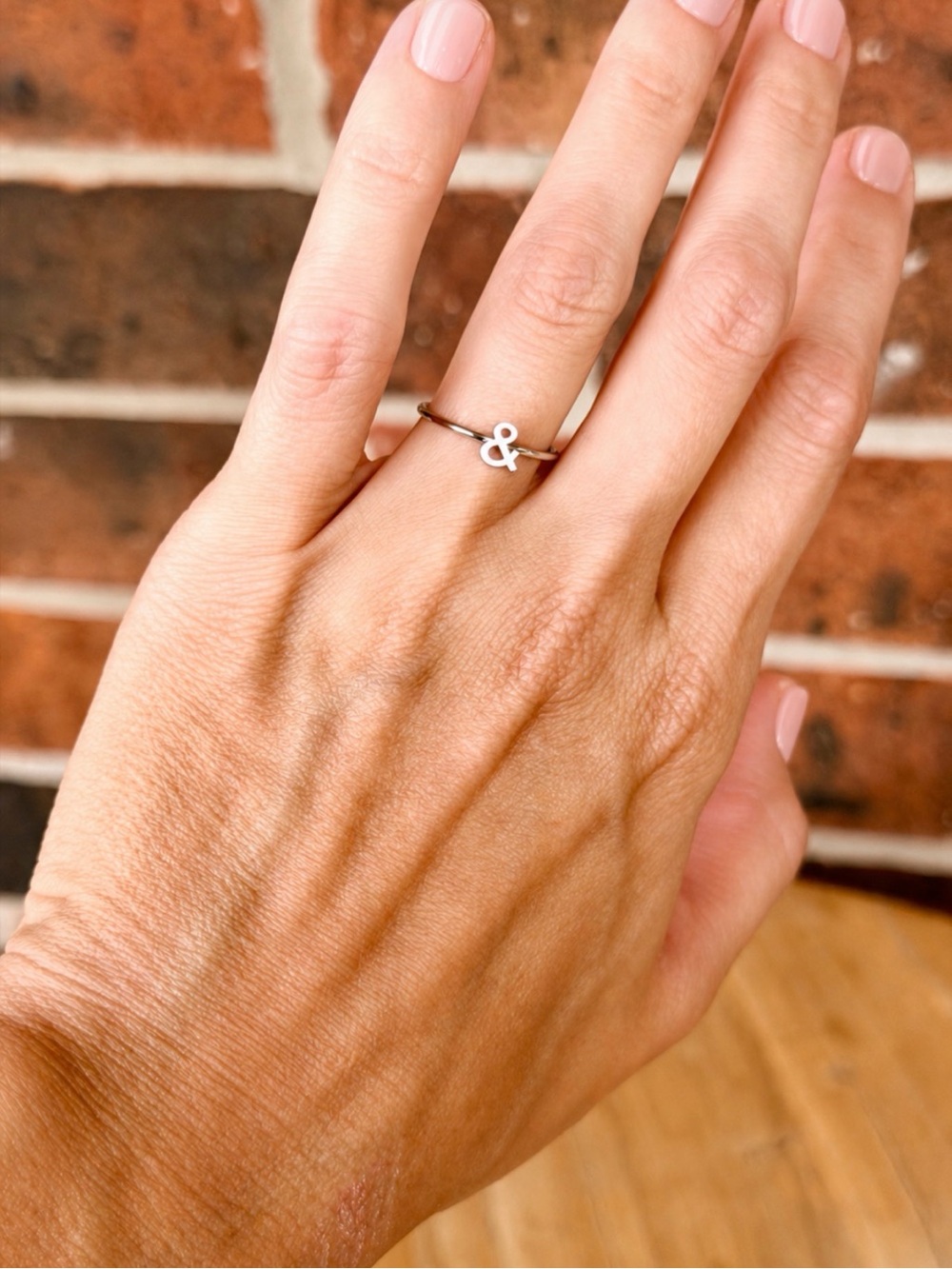 Dainty Ampersand Stainless Steel Ring